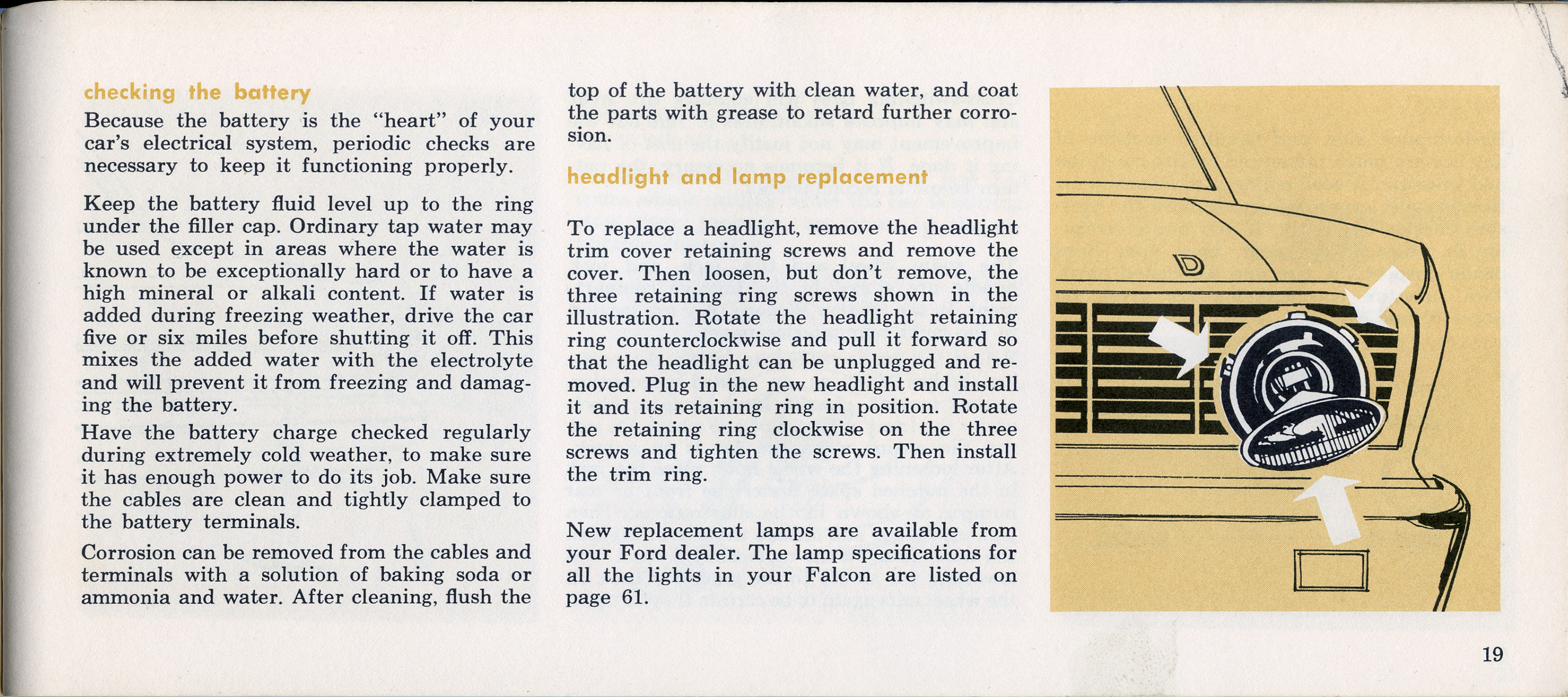 1964 Ford Falcon Owners Manual Page 72